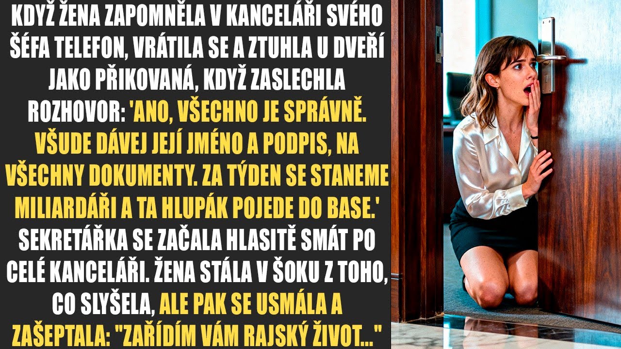 Když žena zapomněla v kanceláři svého šéfa telefon, vrátila se a ztuhla u dveří jako přikovaná, když