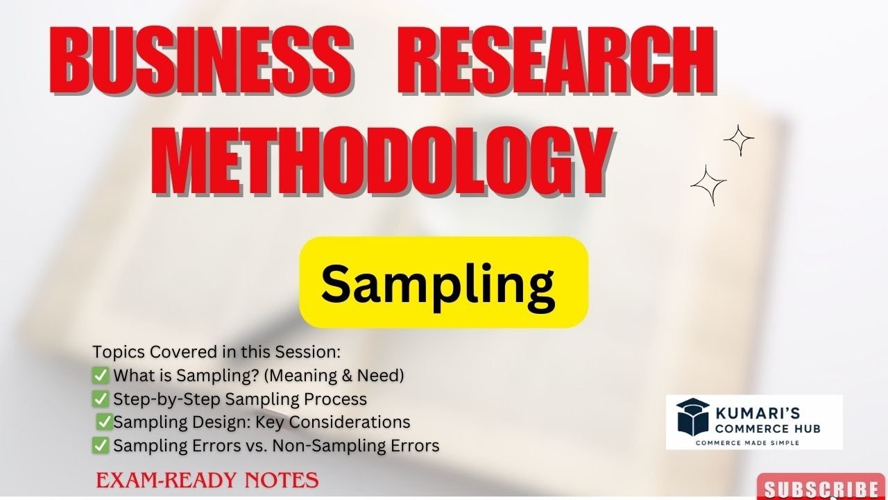 Sampling in Research: Meaning, Process & Errors | M.Com, NET JRF & PhD