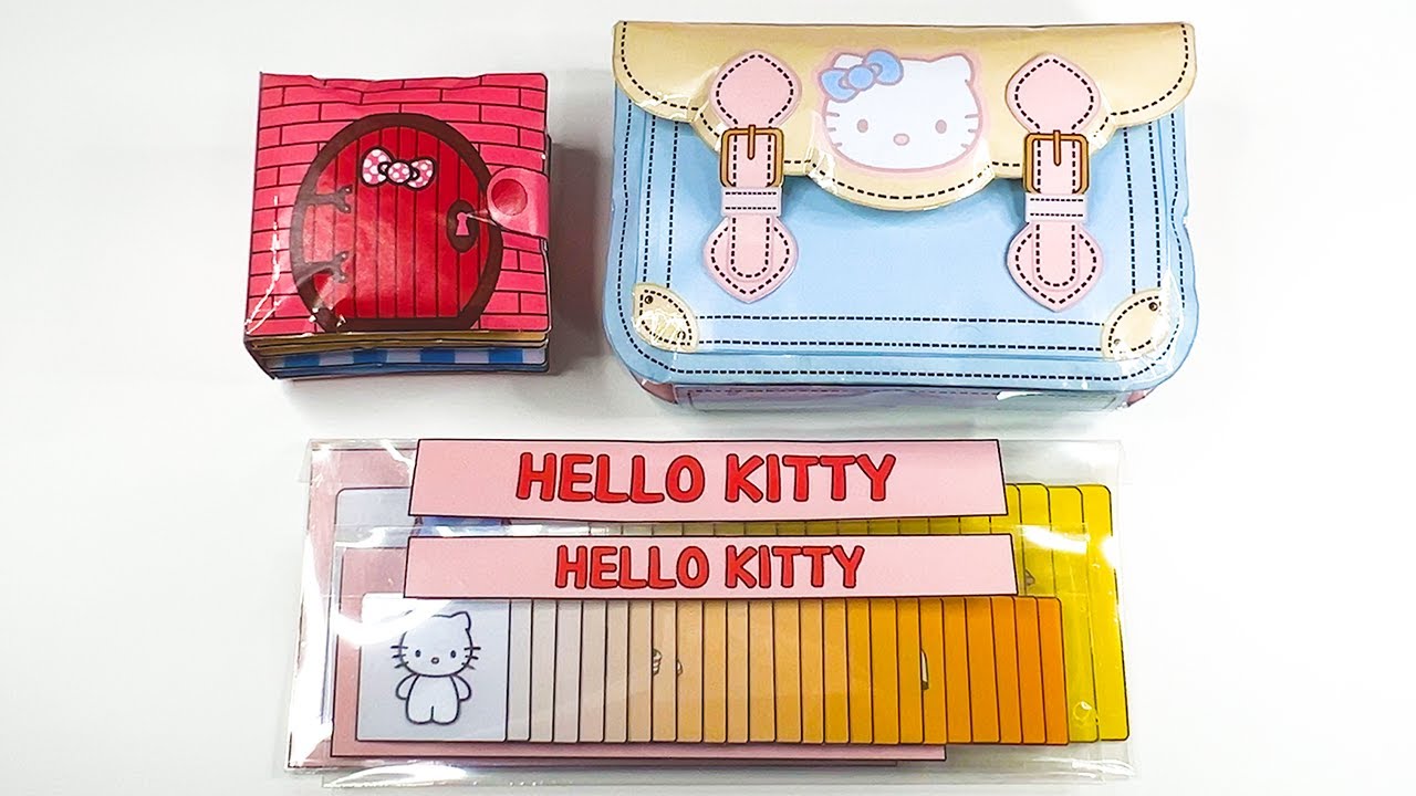 ☁️Paper diy☁️ Kitty House Squishy Book, Kitty Handbag Squishy ASMR