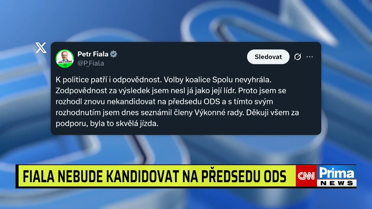 Fiala: Po sjezdu konč&iacute;m v čele ODS, přeb&iacute;r&aacute;m odpovědnost. Byla to skvěl&aacute; j&iacute;zda, dodal