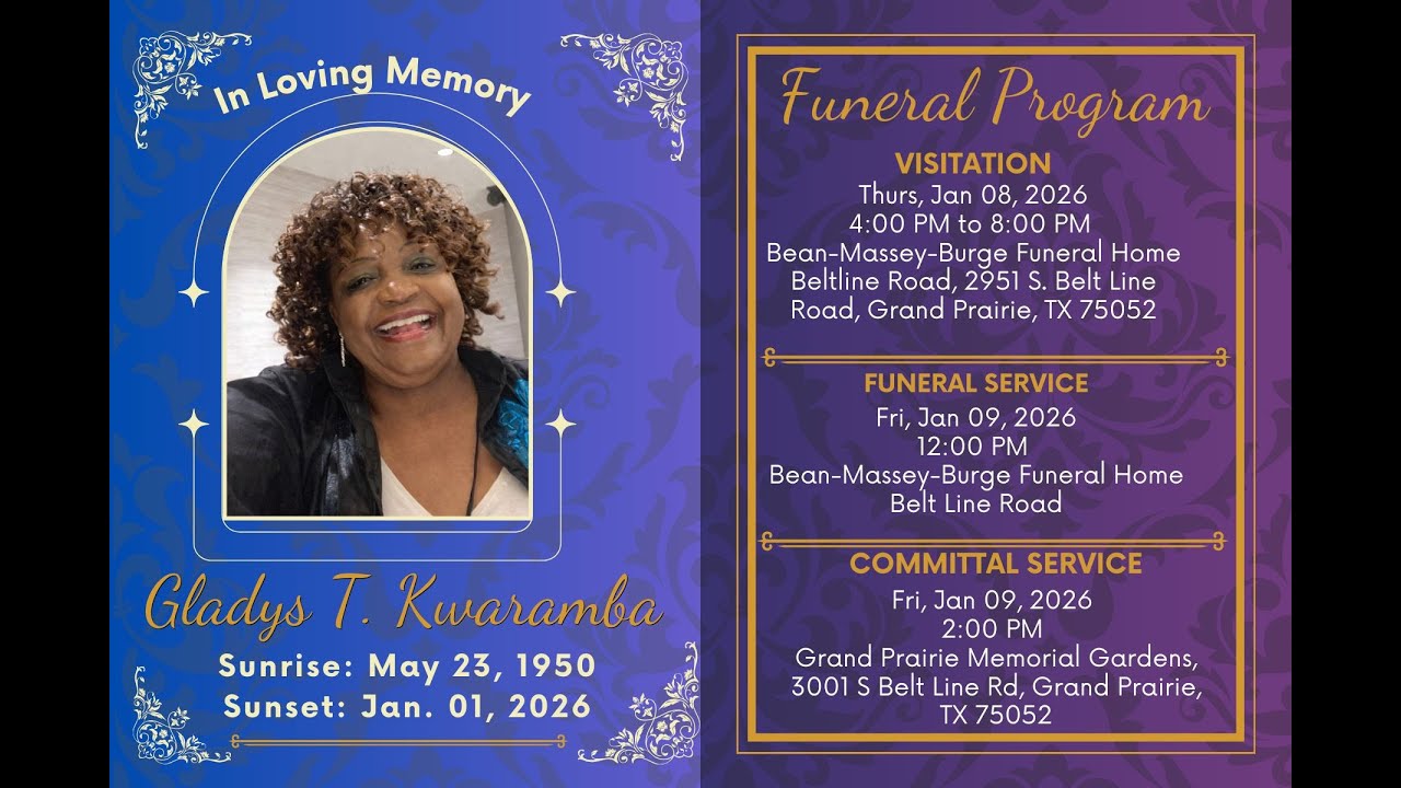 Mrs Gladys Kwaramba Funeral | January 9, 2026