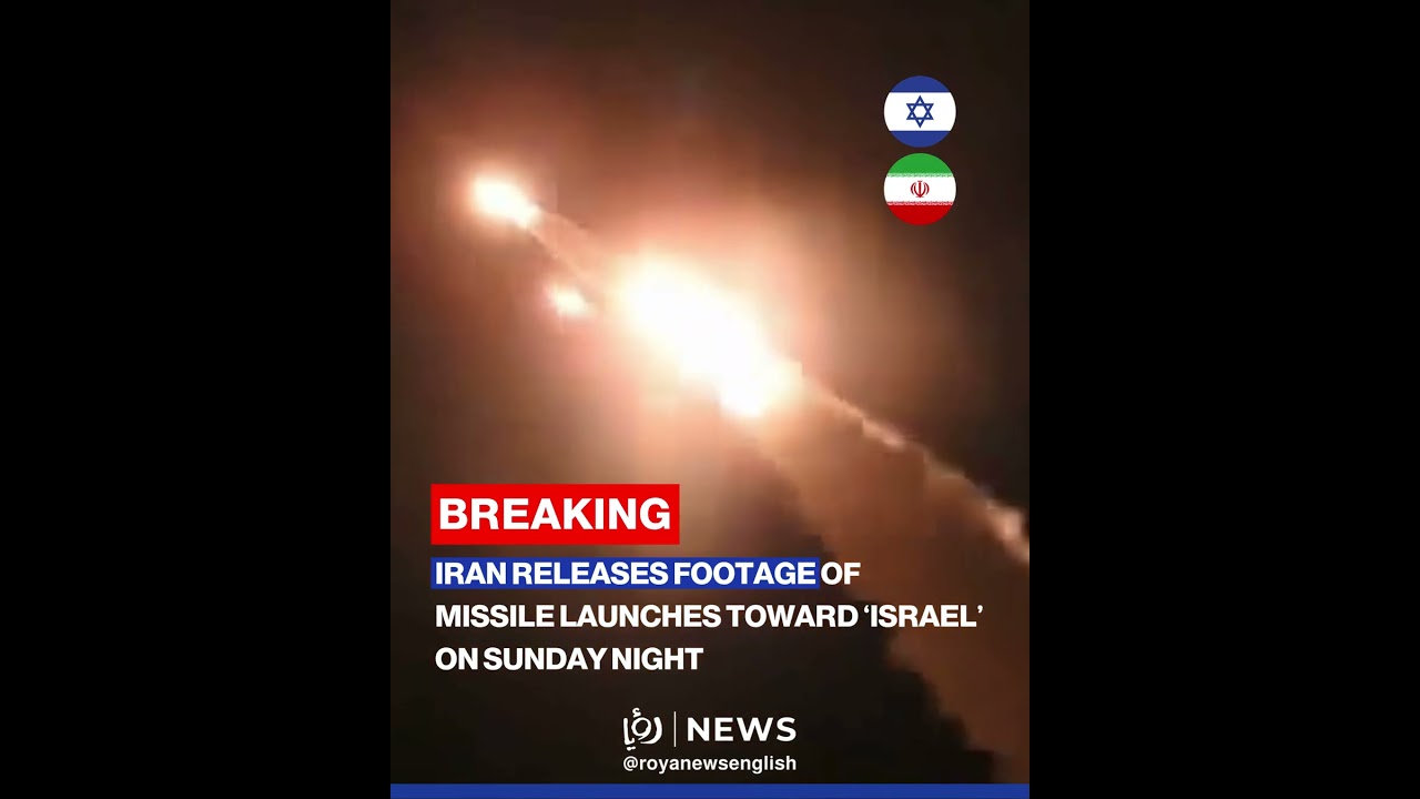 🚨 Iran releases footage of  missile launches toward &lsquo;Israel&rsquo; on Sunday night