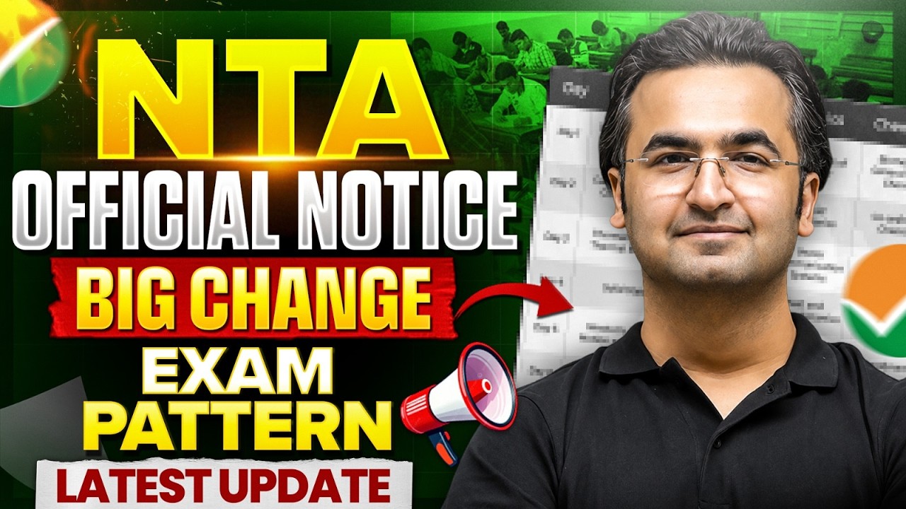 NTA Official Notice Out | Major Changes in Exam Pattern & Marking Scheme Explained