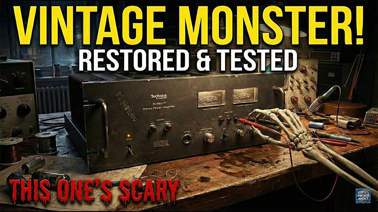 Don't Throw It Away! Restoring a Trashed Technics SE-9600P Power Amplifier. Vintage HiFi Gear Repair