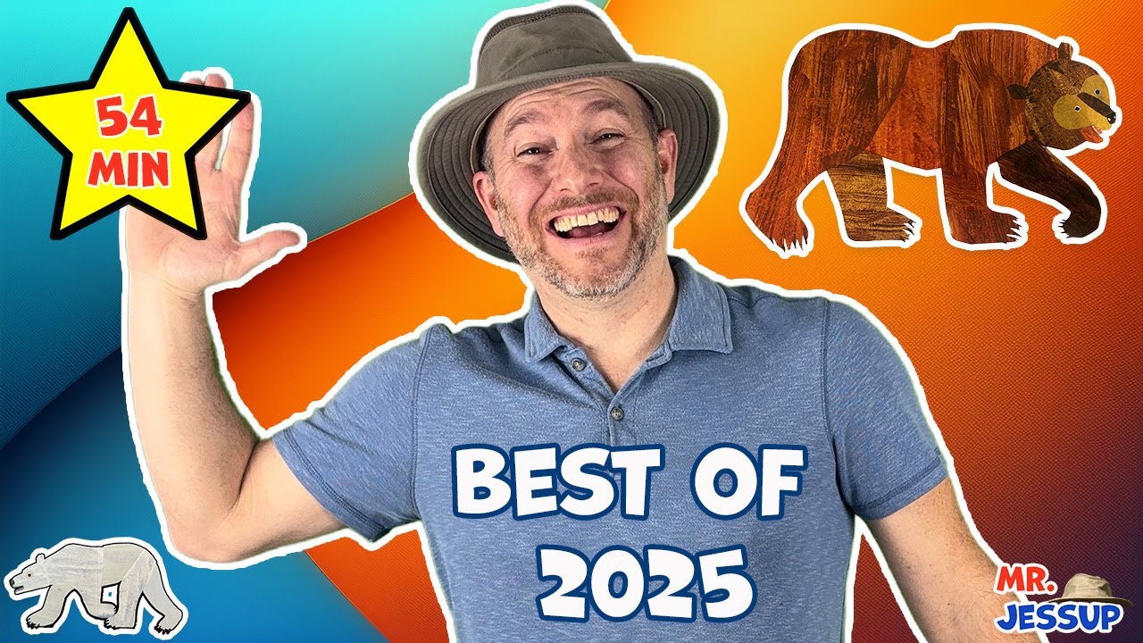 Best of Mr. Jessup 2025 | 54 Minutes of Brown Bear Songs & Kids Learning Videos