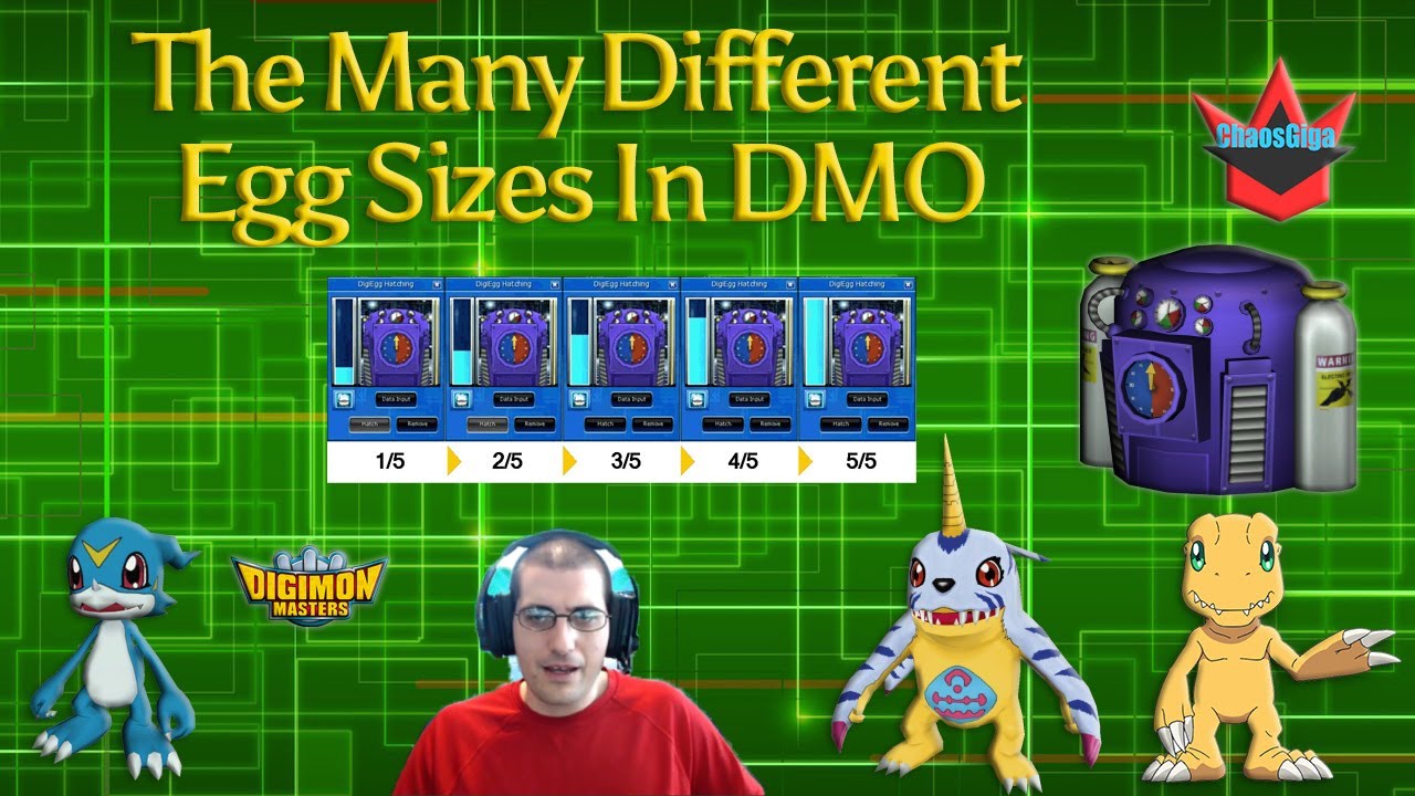 The Many Different Egg Sizes In DMO (Digimon Master's Online)