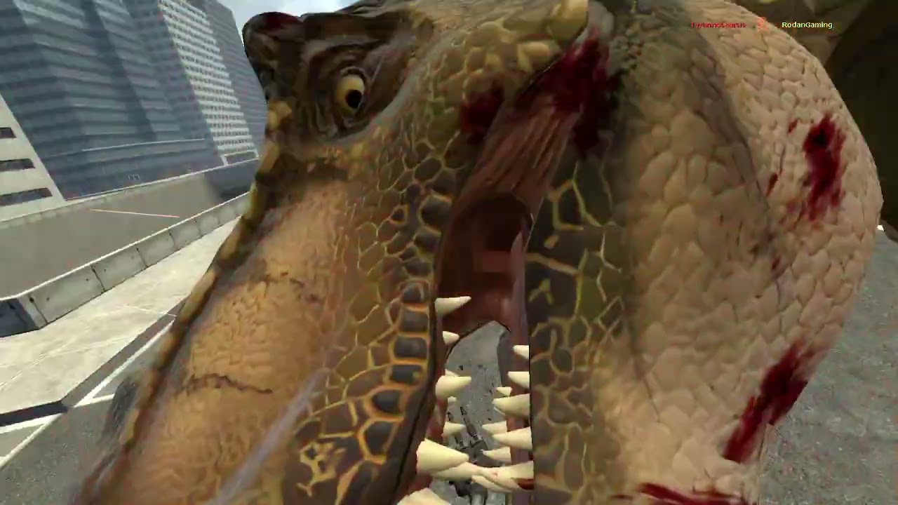 me and my friend @teamfortresscheese51916 run from Jurassic Park and some FNAF NPCs on Golden City