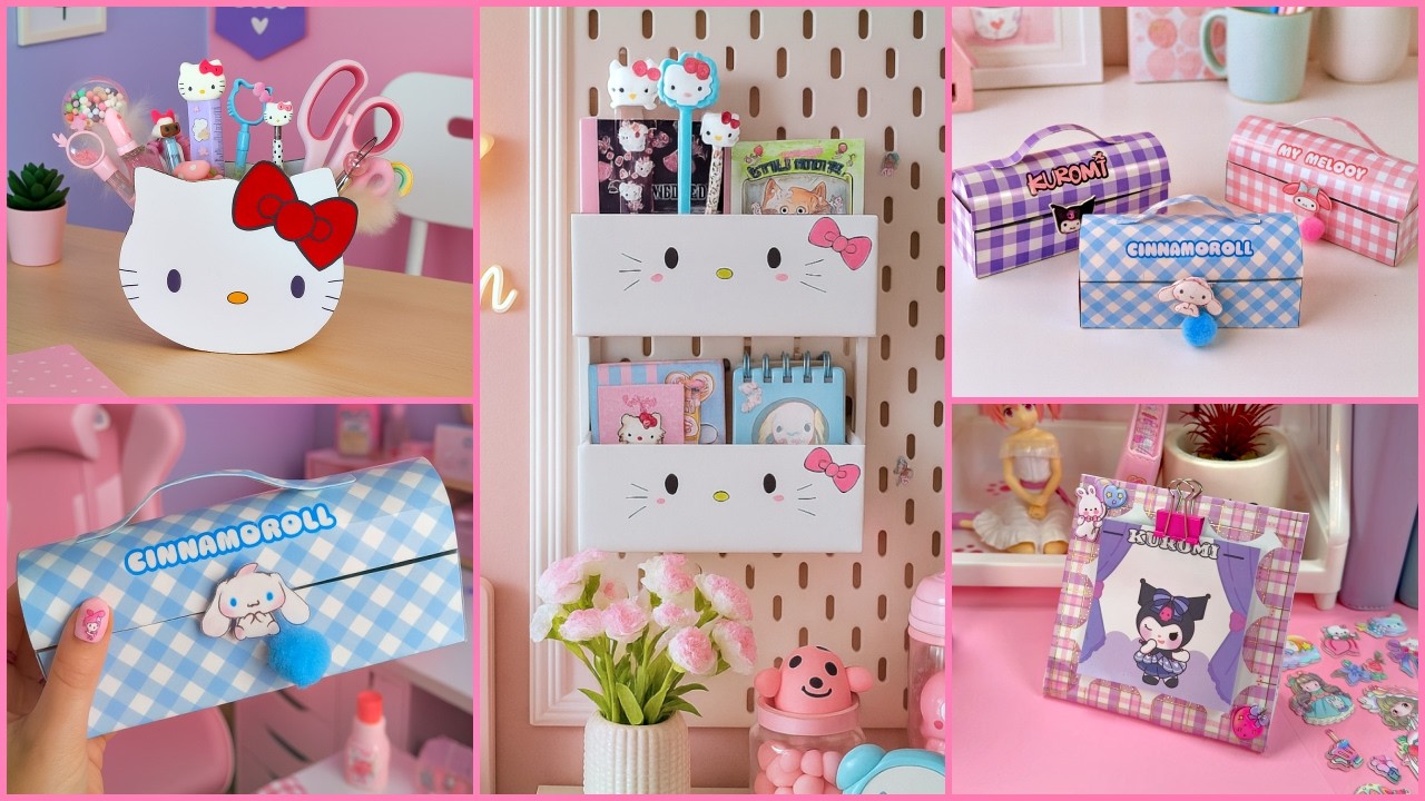 DIY - Útiles Escolares de Sanrio ✨ Ideas Lindas y Fáciles ˚˖𓍢🌷✧˚.🎀⋆