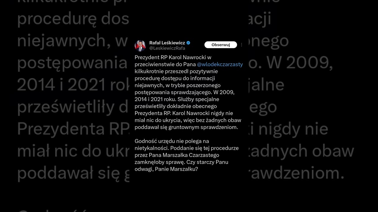 LEŚKIEWICZ W OBRONIE KAROLA NAWROCKIEGO! 😮 #nawrocki #karolnawrocki #czarzasty #polityka #polska