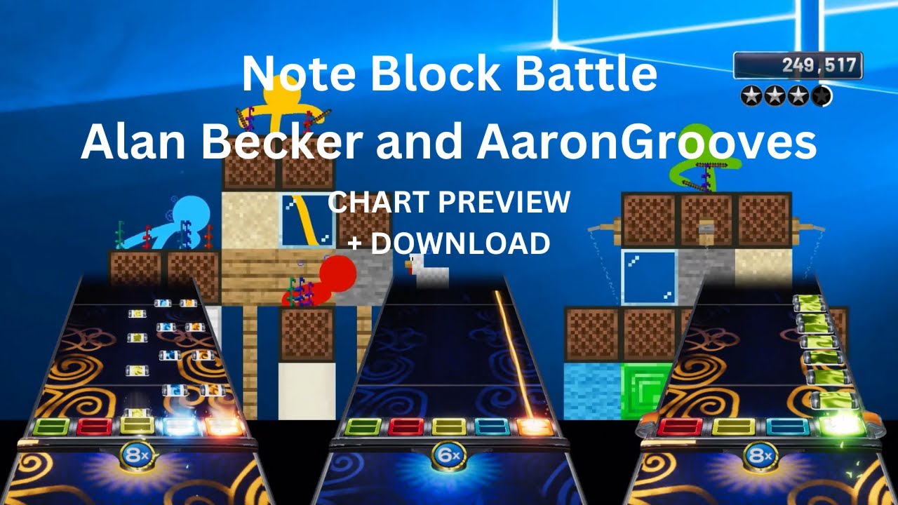 Note Block Battle - Alan Becker and AaronGrooves CHART PREVIEW