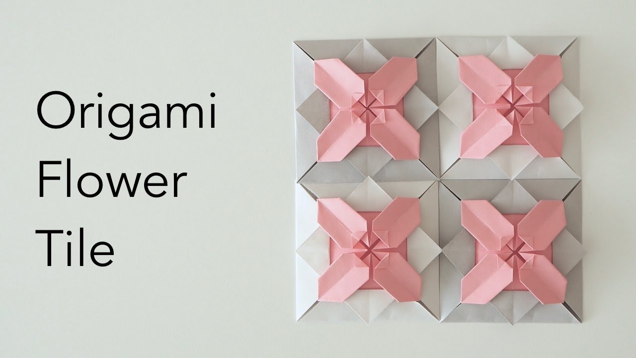 Origami Flower Tile Tutorial - ASMR Paper Folding