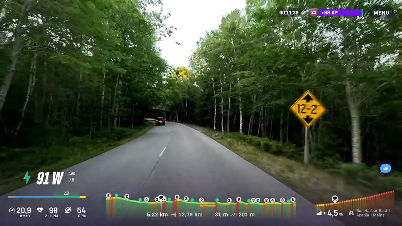 Picchi Ugo, Bar Harbor Acatia, 18km  9%  mt233
