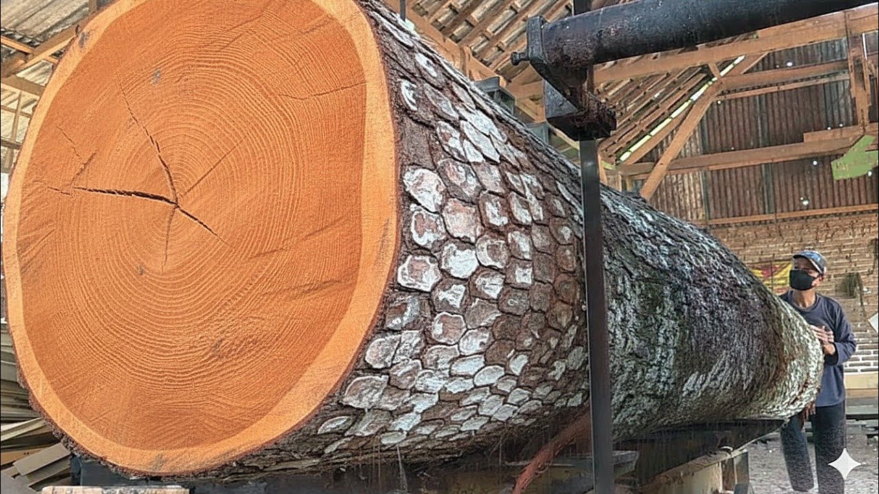 *The beauty of this board is truly extraordinary. The process of GIANT WOOD from log to sheet*