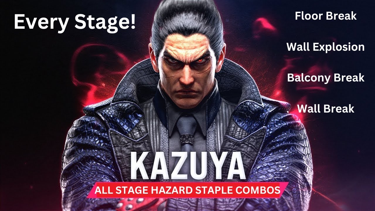 TEKKEN 8 Kazuya - All Stage Hazard Staple Combos!