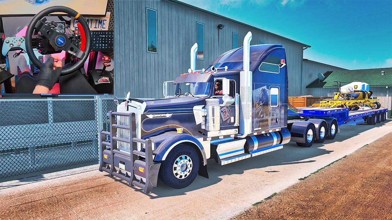 Coop delivery of Farm Machinery : American Truck Simulator