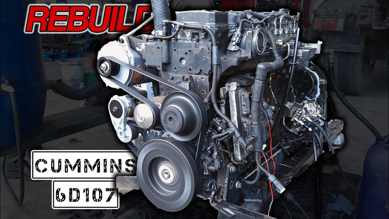 OVERHAUL / REBUILD ENGINE CUMMINS 6D107 / QSB 6.7 | INSTALL TO KOMATSU FORKLIFT FD 100 / CTT GAUSSIN