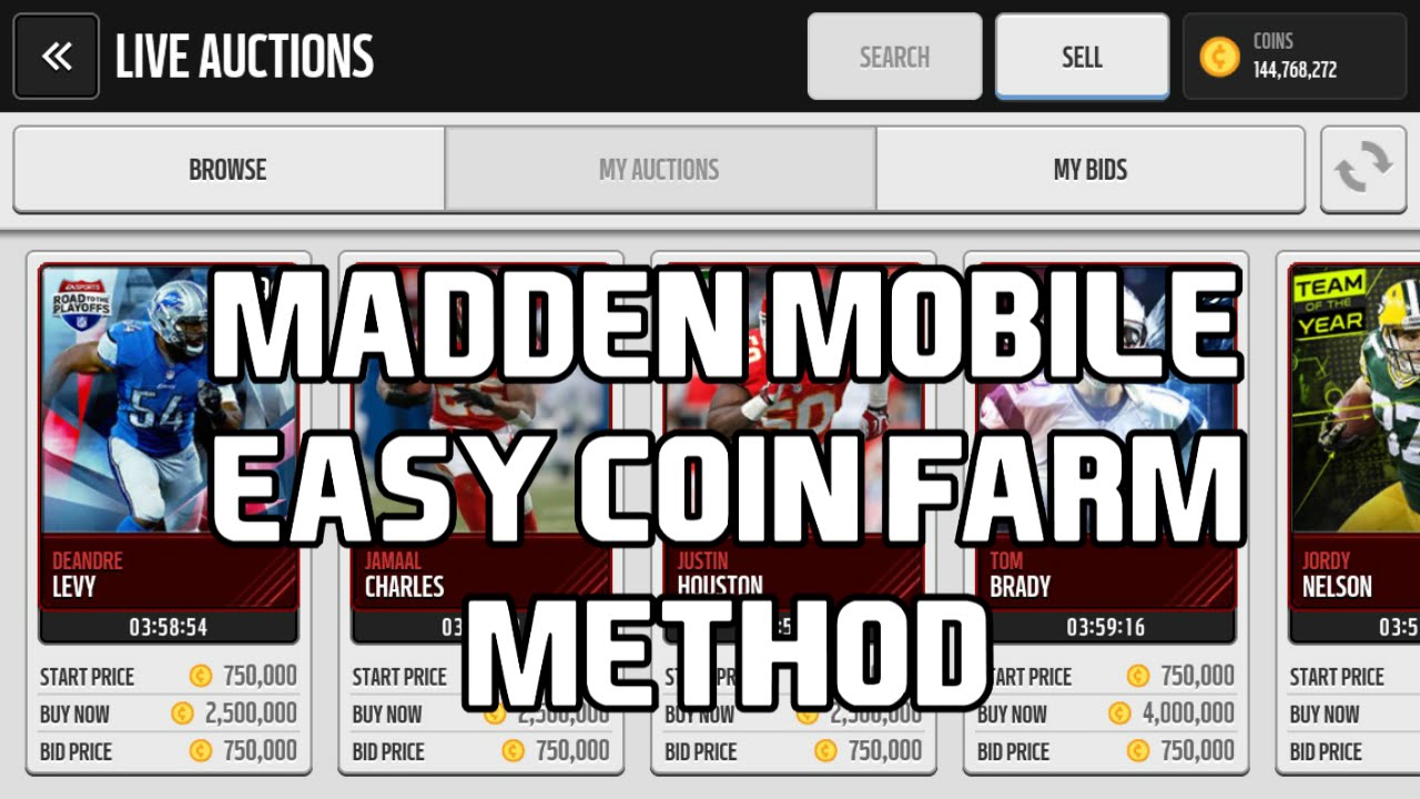 Madden NFL Mobile 16 Easy Coins Method - Madden NFL Mobile Coin Farming