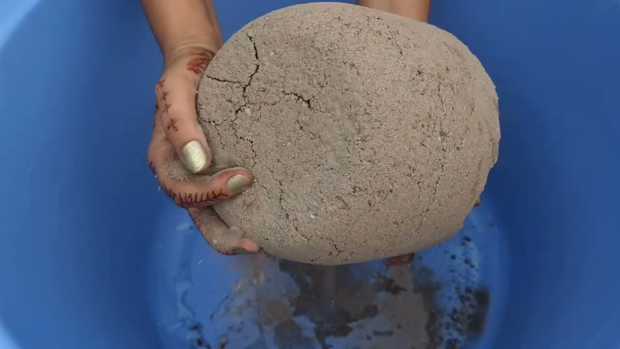 Huge shapes dry and water 💦 crumbling by Sa Asmr