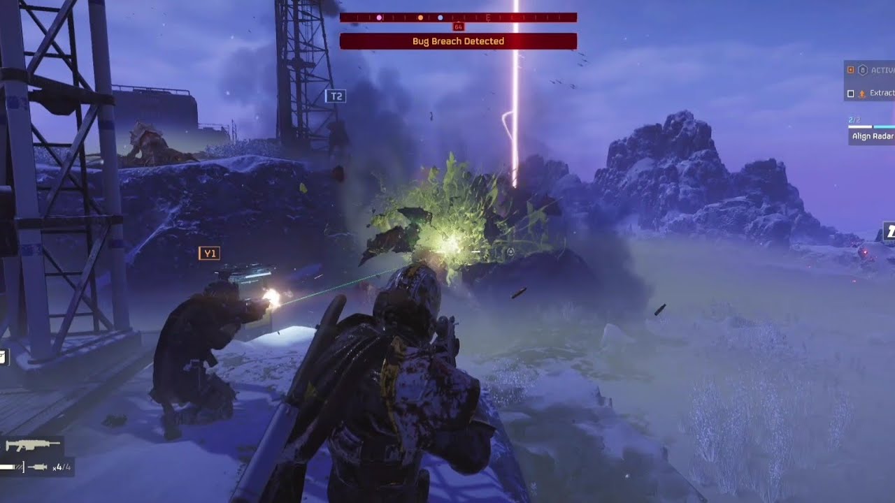 Helldivers 2 gameplay Heeth E710 pumps mission (Medium diff)