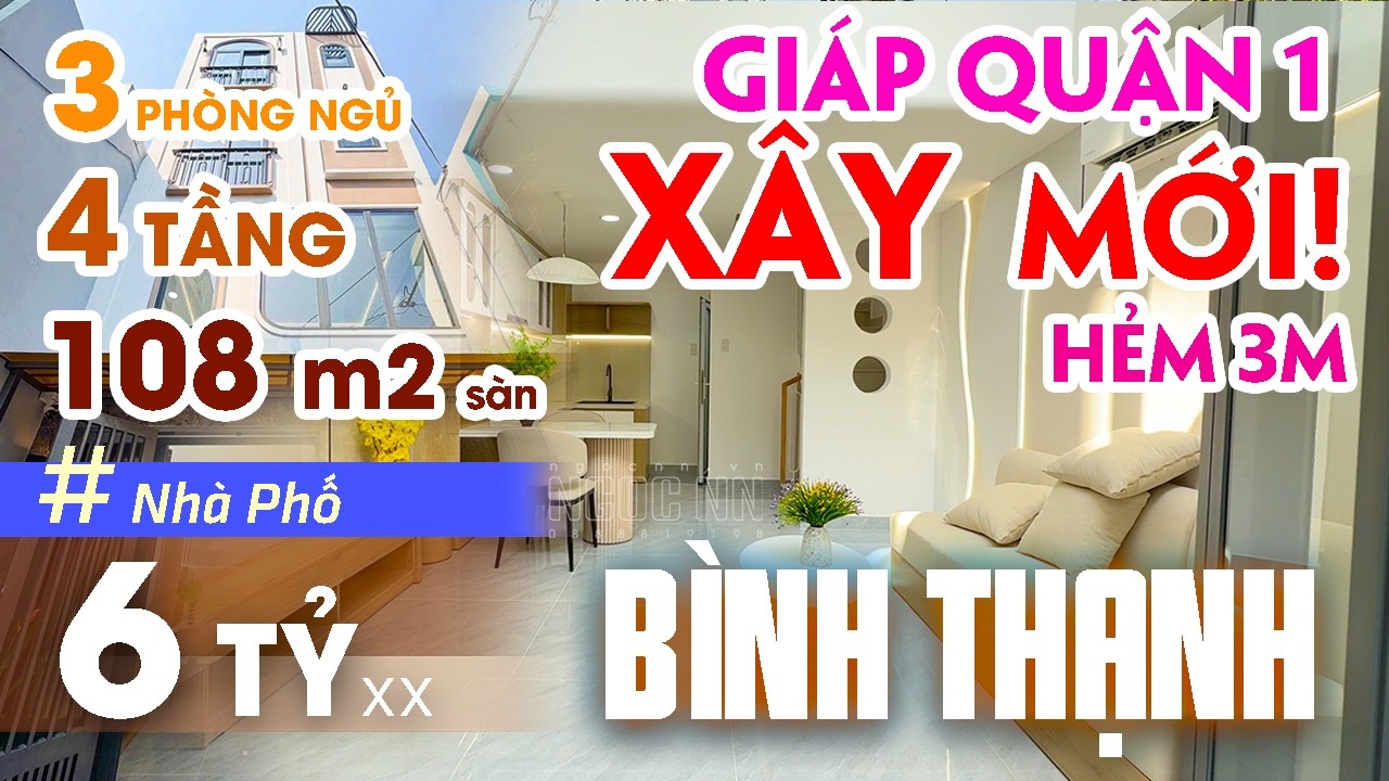 Bán nhà Bình Thạnh giáp quận 1, nhà xây mới hẻm rộng đẹp 4 tầng vào ở ngay #bannhabinhthanh #ngocnn