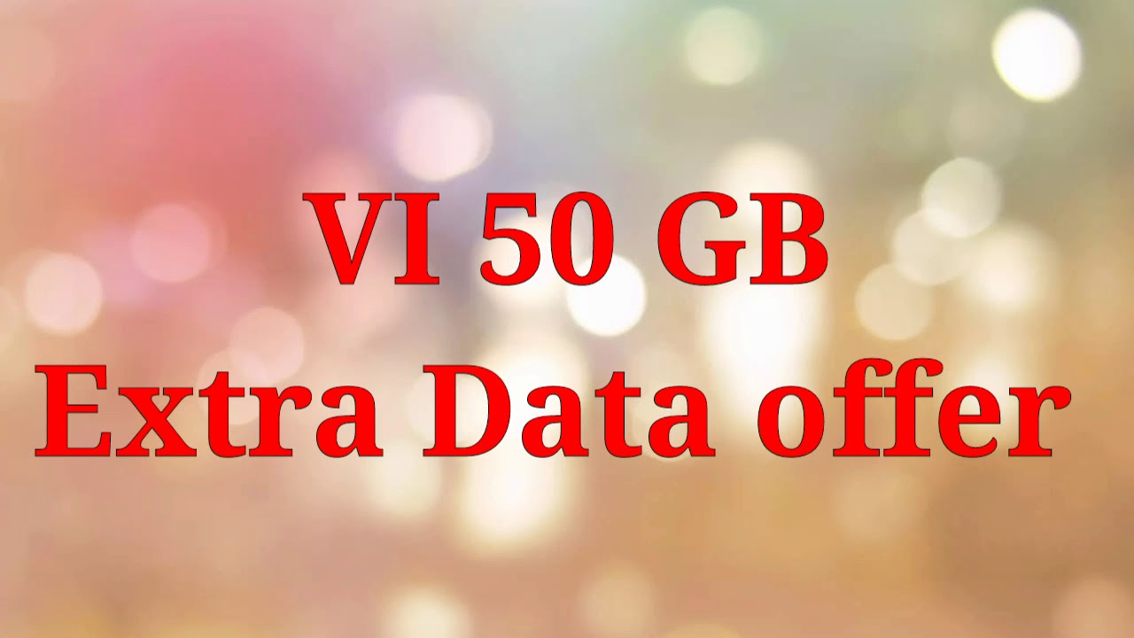 VI 50 GB EXTRA DATA OFFER || VI RECHARGE OFFER || VI