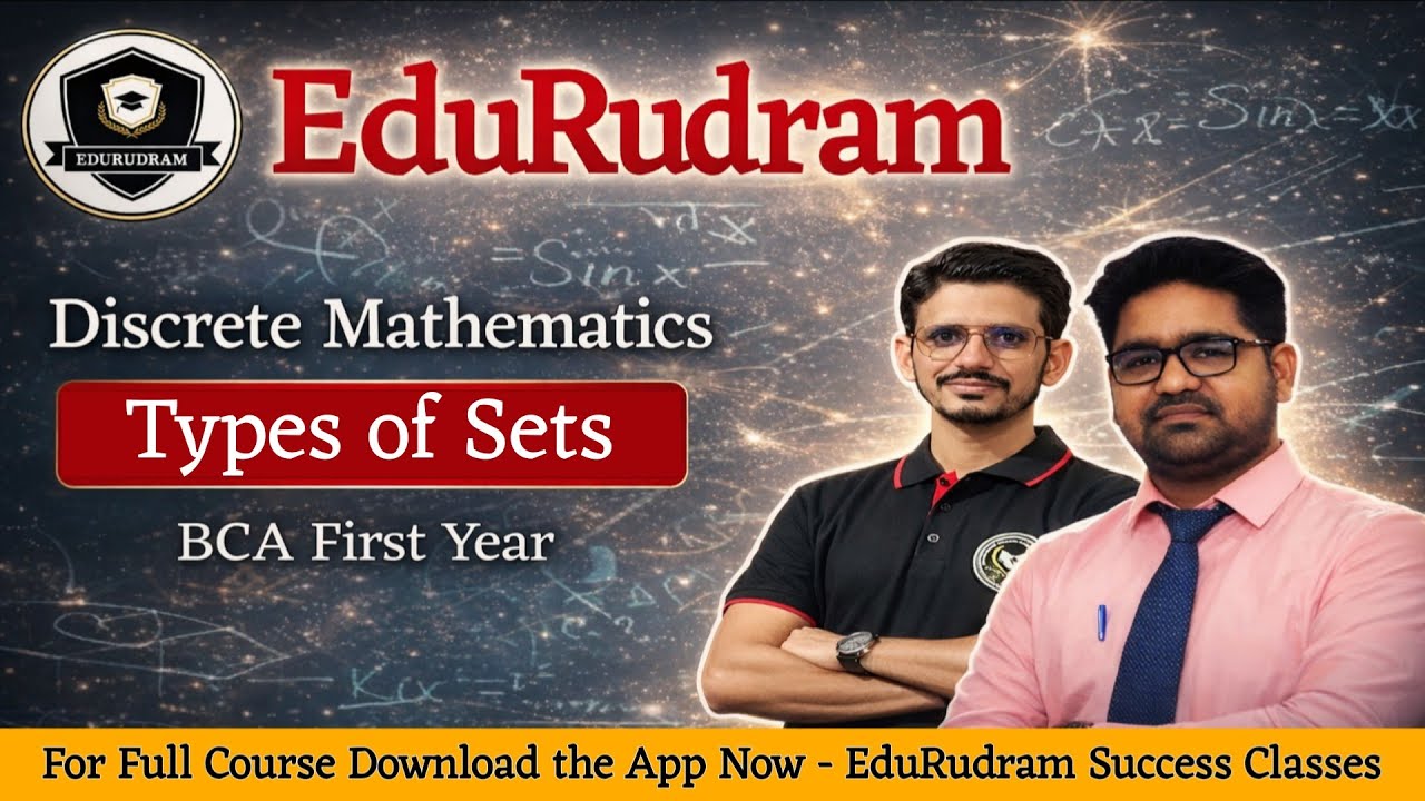 Types of Sets || Discrete Mathematics || BCA Second Semester #edurudram #aktuexam #aktubca