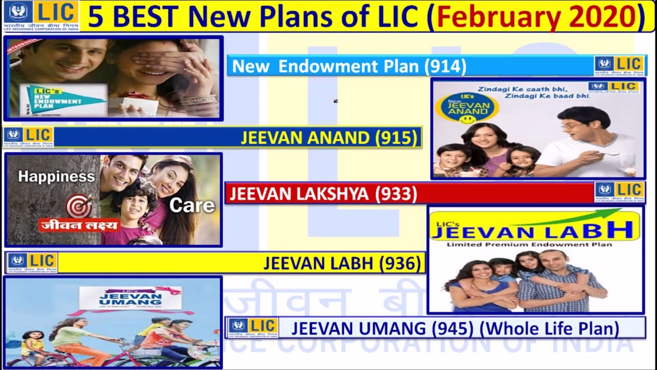 Top 5 LIC Policy 2024 lic के 5 Best Life Insurance Plan  lic top 5 plan  lic best plan