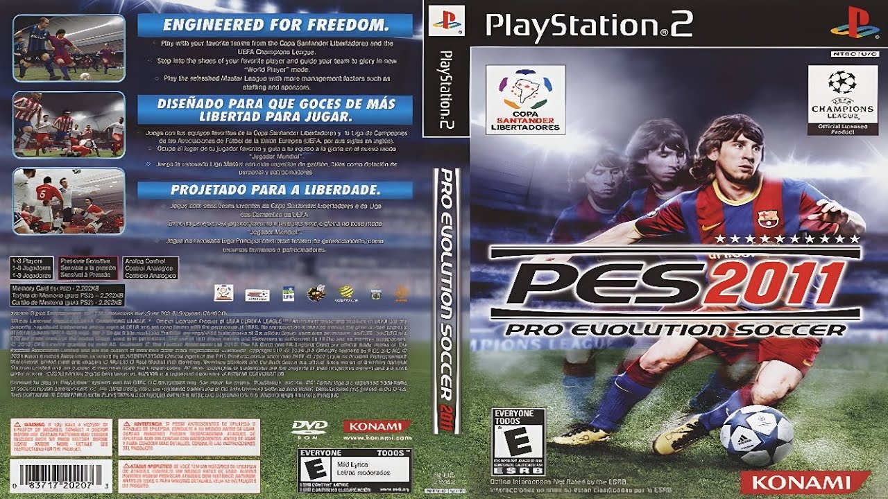 PES 2011 - PS2 ISO + OPTION FILE | ULTRA WIDE CAMERA 