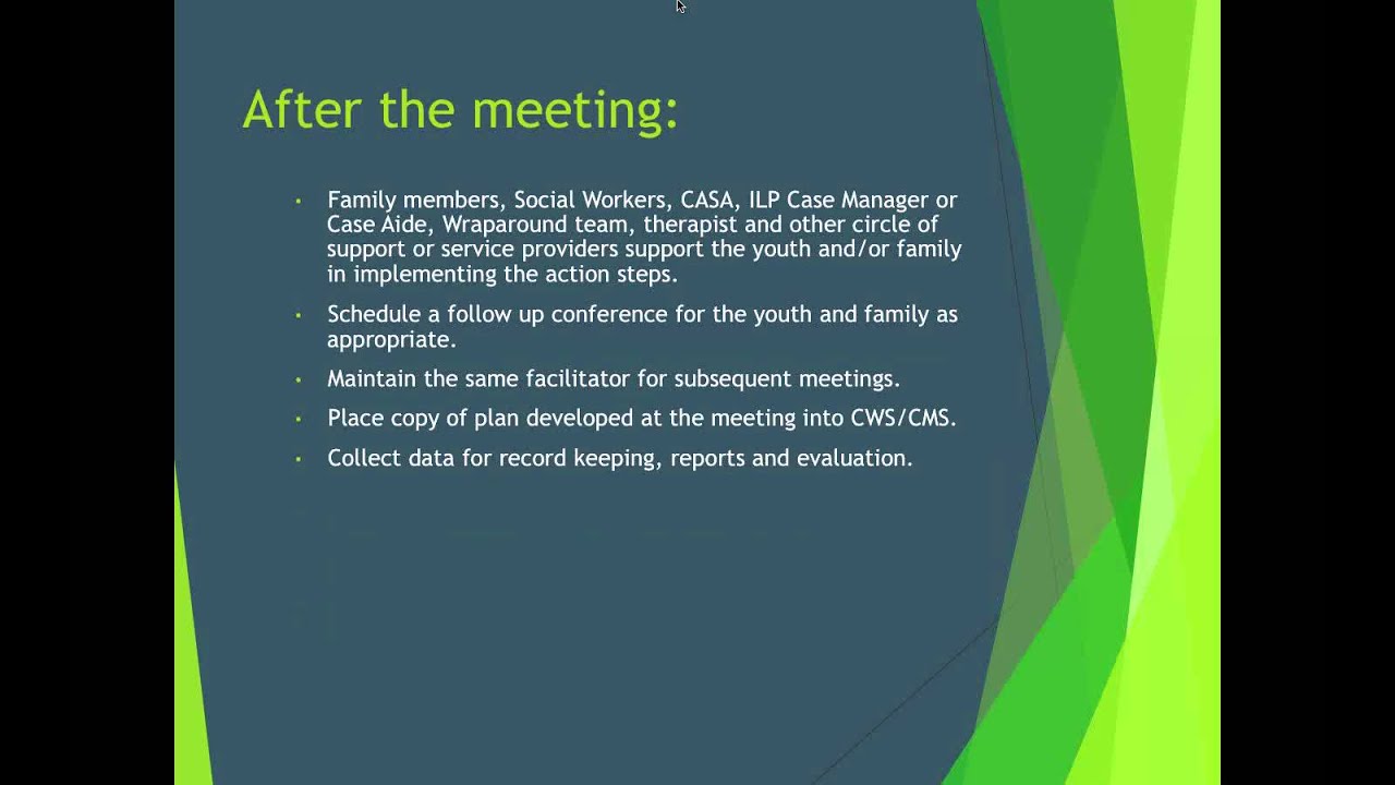 Preparing Youth and Parents for participation in the Child and Family Team (CFT)”