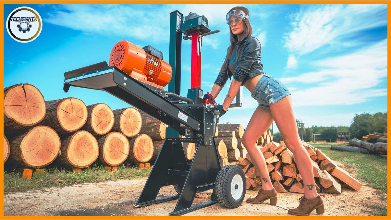 Fastest Automatic Firewood Processing Machine | Modern Wood Cutter and Splitter Machines #3