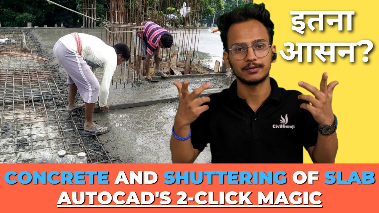 Concrete and Shuttering Made Easy: AutoCAD | Slab Calculations for civil engineers