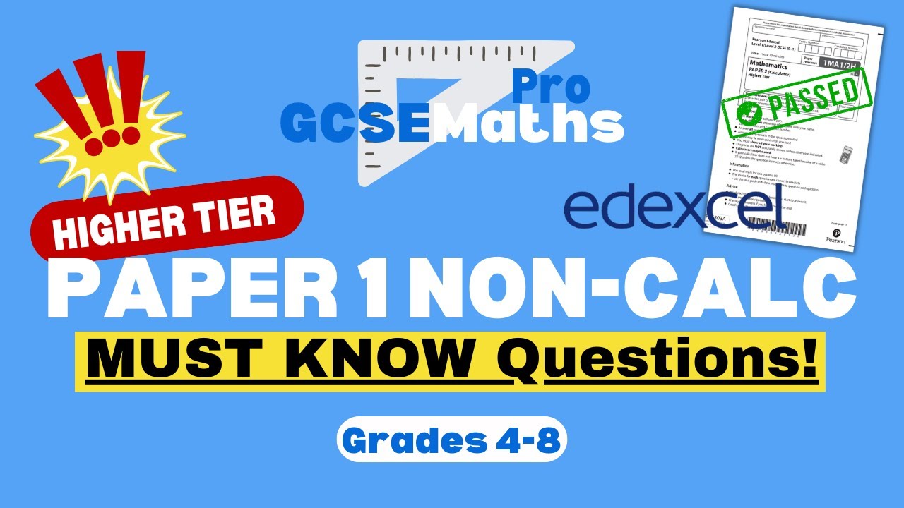 MOST REPEATED NON-CALCULATOR EDEXCEL PREDICTED EXAM QUESTIONS | GCSE Maths Pro