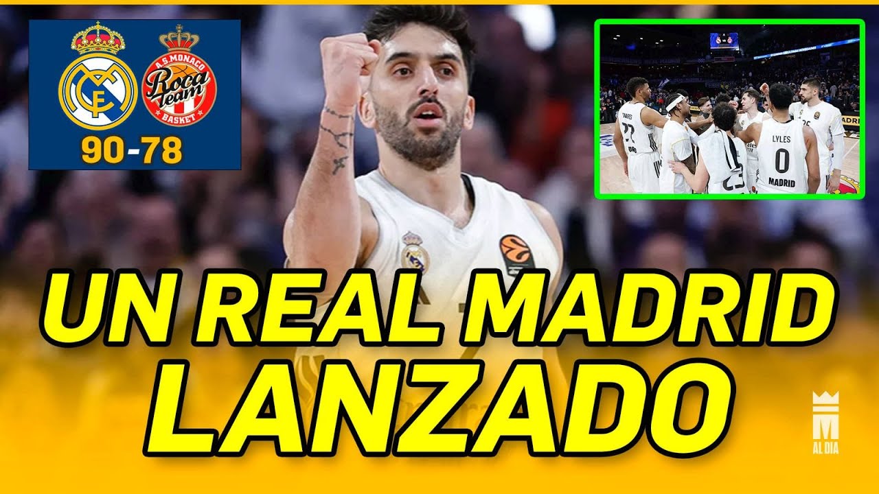 🏀⚪🟣¡ESTE REAL MADRID SIGUE IMPARABLE! | REAL MADRID 90 MÓNACO 78