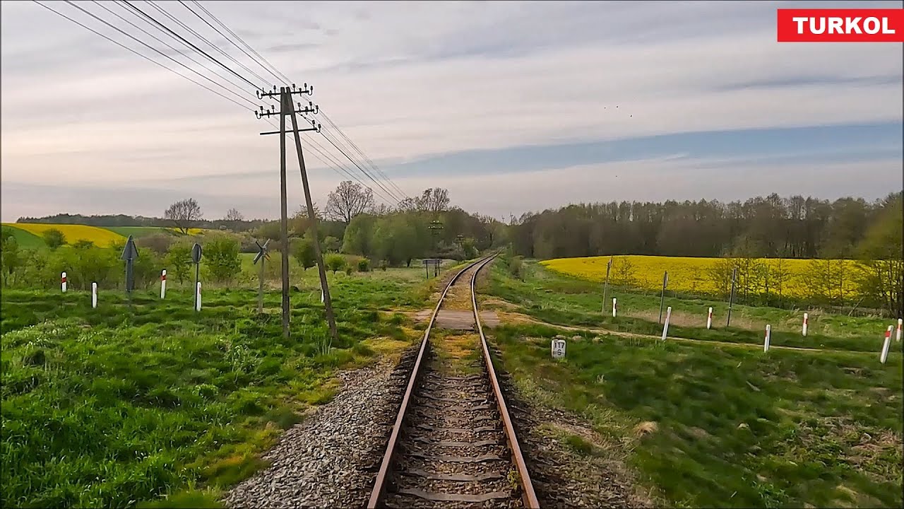 Łeba - Lębork Rearview podróż pociągiem Turkol Łebsko