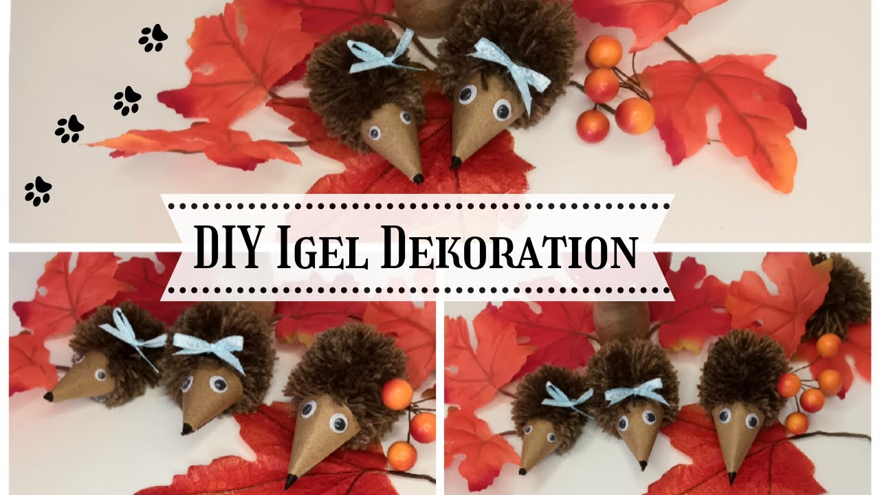 Süße Igel aus Wolle basteln | Bastelidee Herbstdekoration | Easy DIY Hedgehog | Ronja Ready DIY