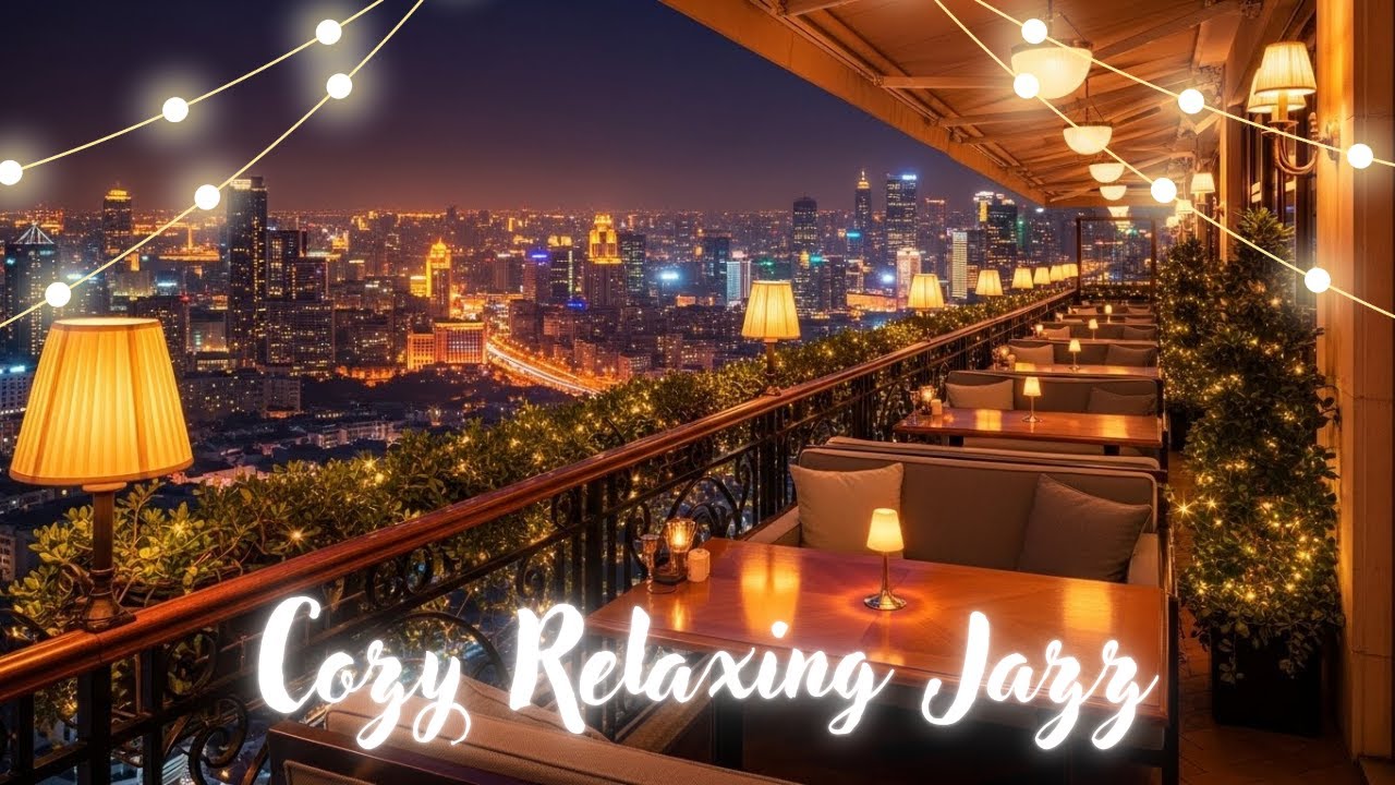 Luxury Café Smooth Jazz Live 🌙 Calm Night Lounge Ambience