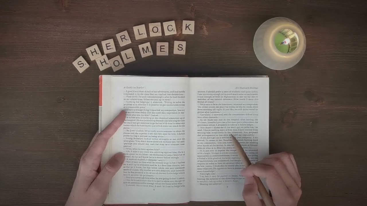 ASMR - Clicky unintelligible reading 📖 - Wind 🌪 outside