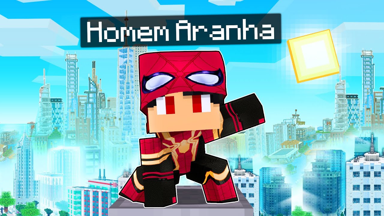Virei o HOMEM ARANHA no Minecraft por 24 HORAS!