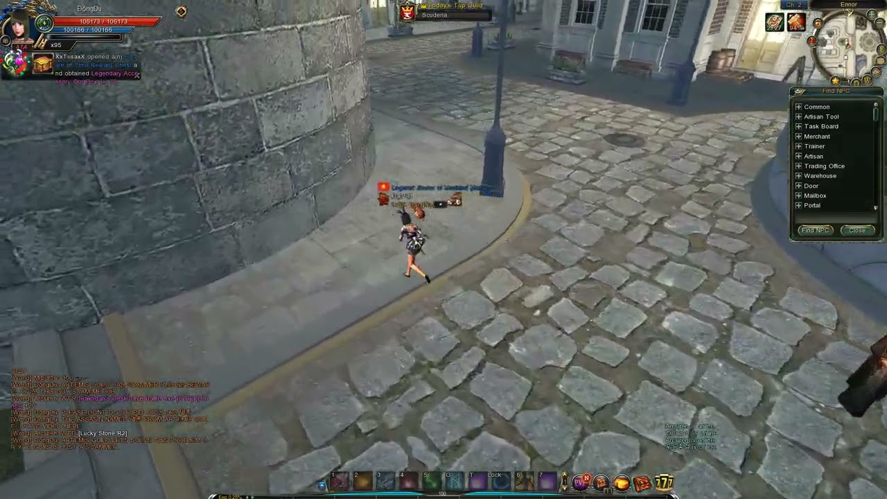 C9 멸혼 = 사기꾼 scammer from Artermis Guild (Watch first 3 mins of this video)