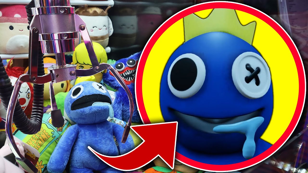 Blue Rainbow Friends Plush FOUND In Claw Machine