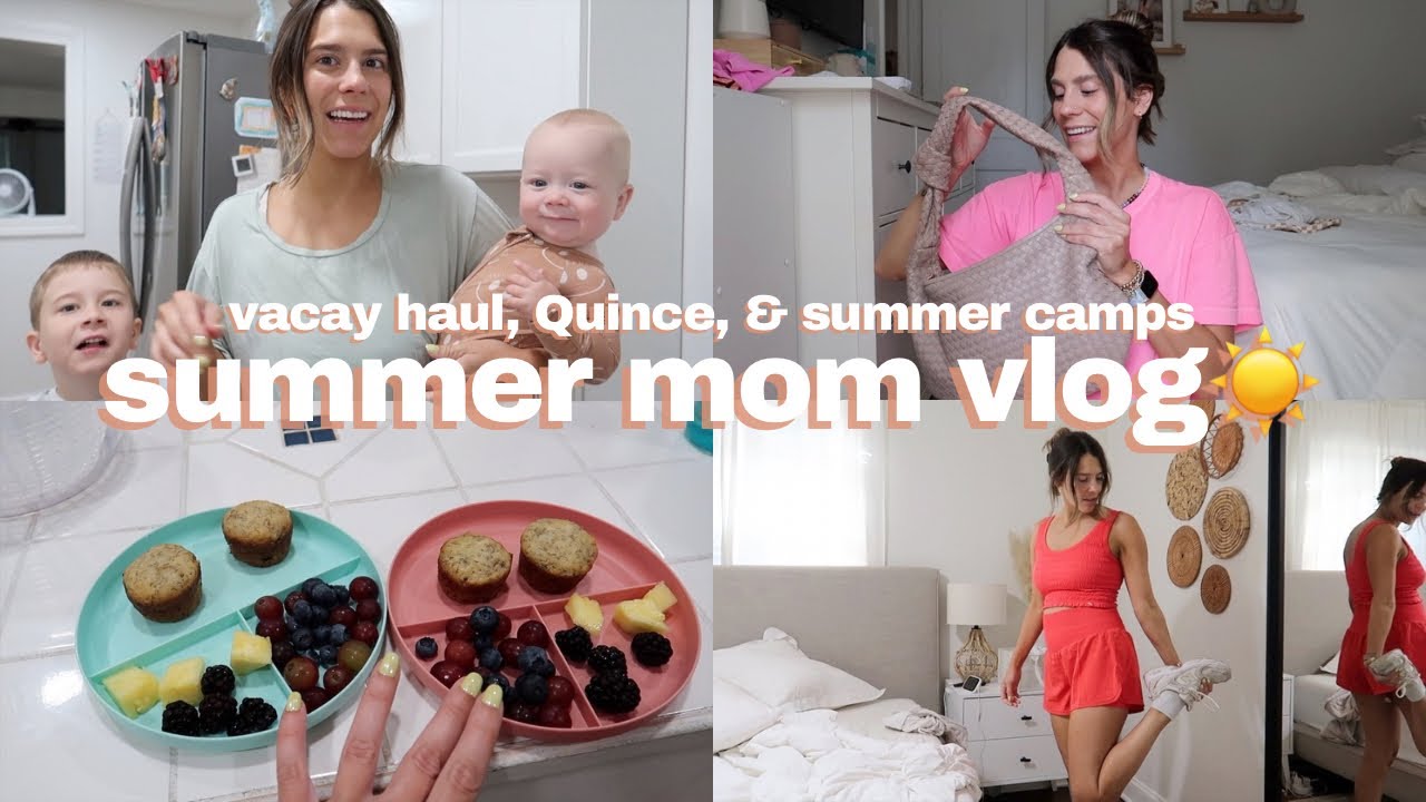 stay at home mom summer vlog! Mom of 4, vacay shopping & Quince haul! | Emma Donaldson