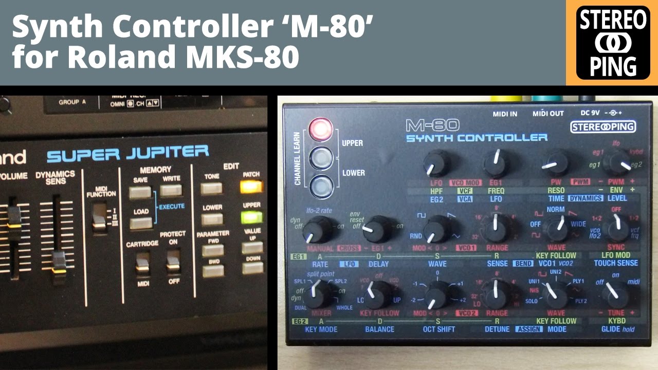'M-80' midicontroller for Roland MKS-80 - the MPG-80 alternative