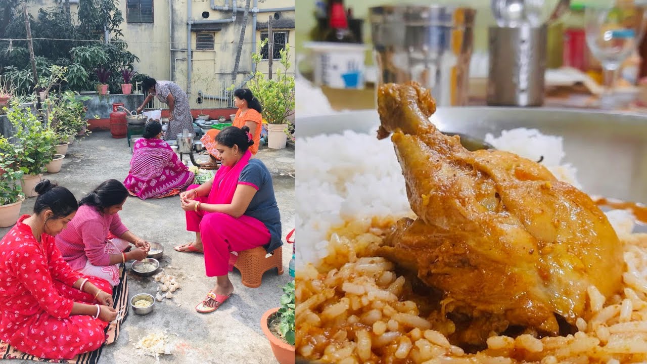 নতুন বছরে বাড়ির ছাদে পিকনিক 2021 | কব্জি ডুবিয়ে মাংস ভাত