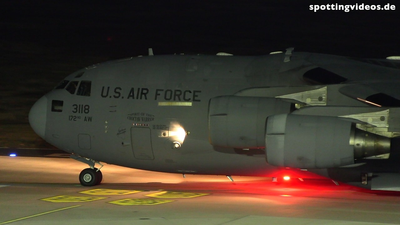 U.S. Air Force C17 Globemaster Takeoff - CGN - 2026-02-26