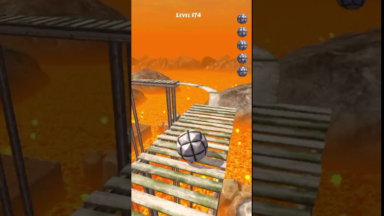 Rolling the Ball on a track Level 174 #rollingballs #foryou #shorts #viral #rollance