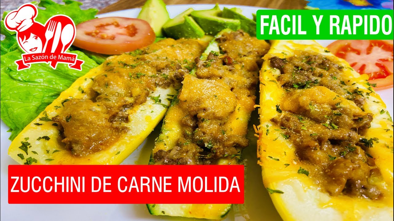 ZUCCHINI RELLENO DE CARNE MOLIDA