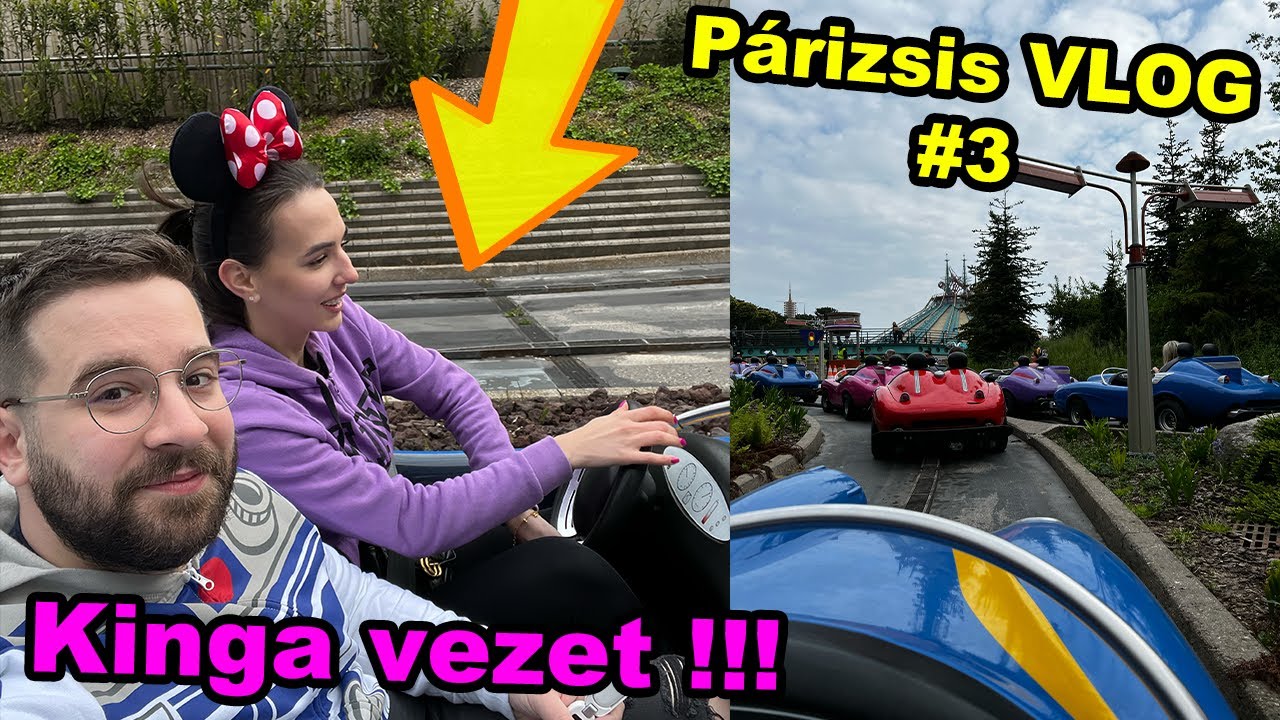 Kinga VEZETETT Disneyland-ben !! 😂 Legyorsultuk Dávidékat ! | Párizsis Vlog 3. rész