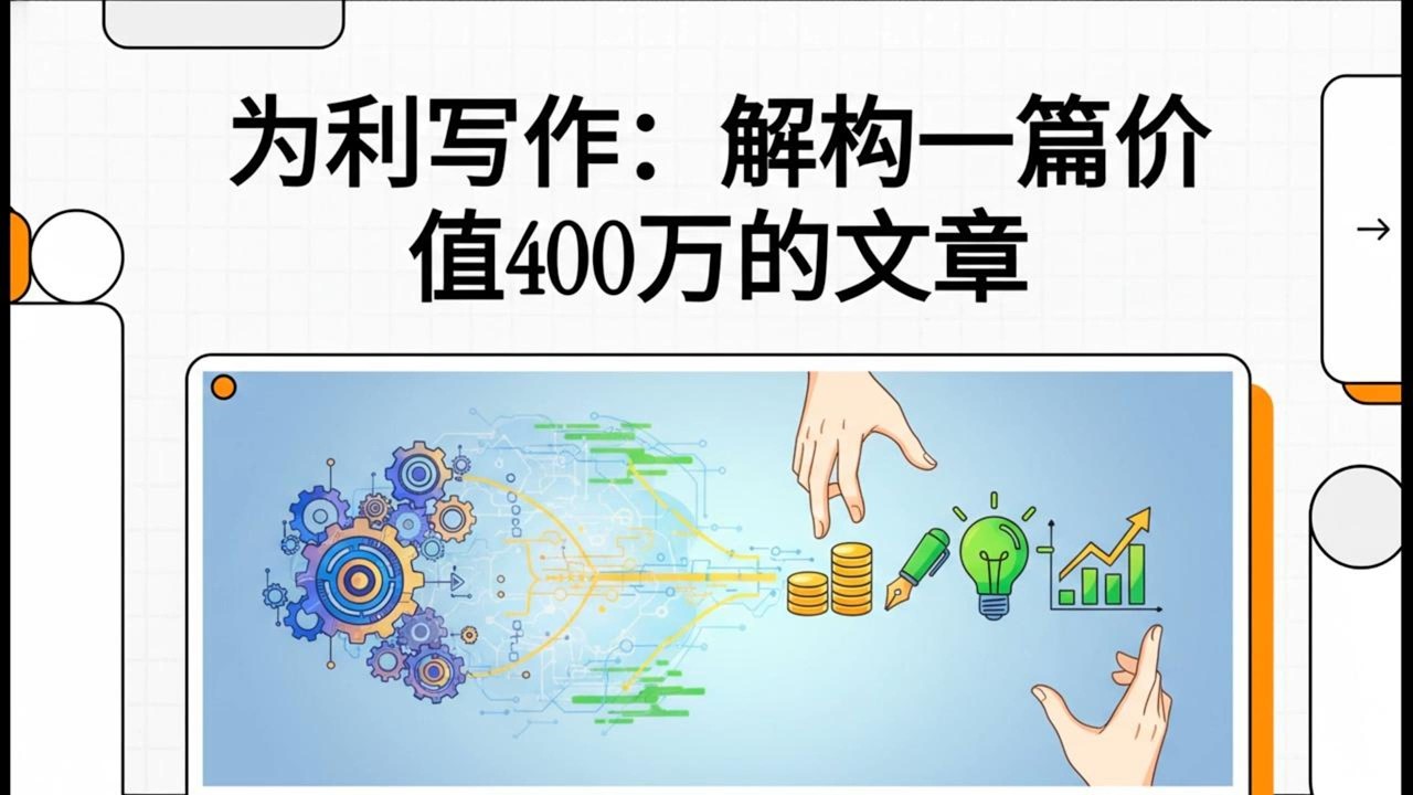 为利写作：解构一篇价值400万的文章