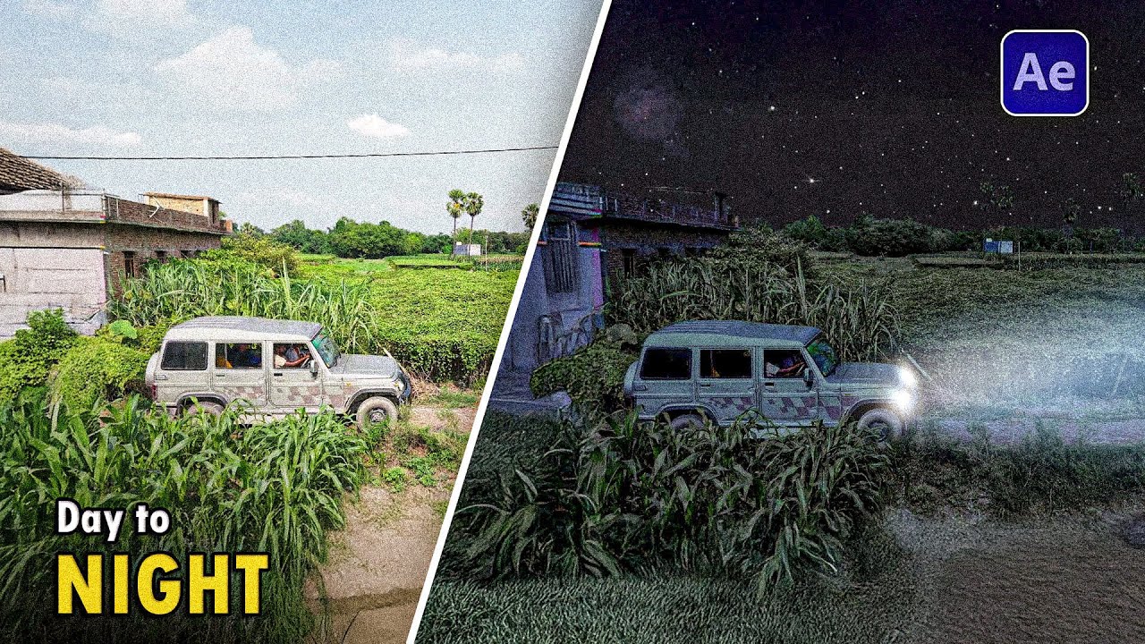 Turn Day into Night in After Effects | INSANE VFX Editing Tutorial (Easy & Realistic)