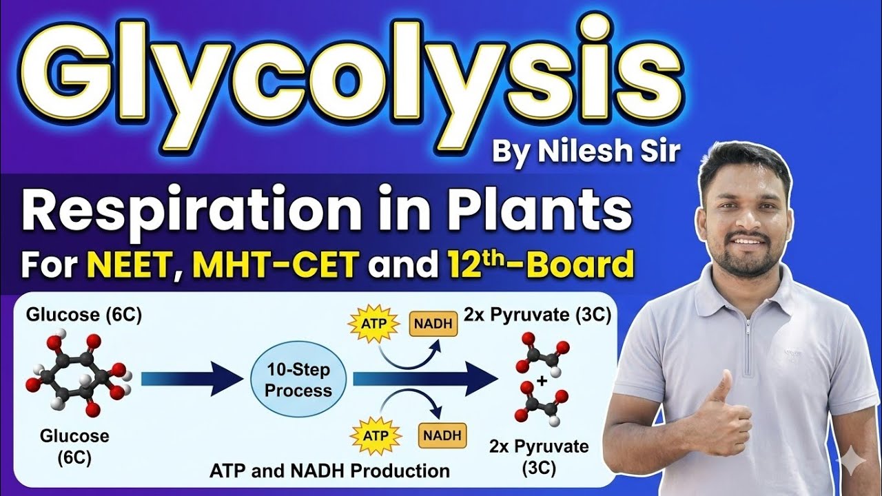 Glycolysis process for NEET, MHT-CET and Competitive exams 